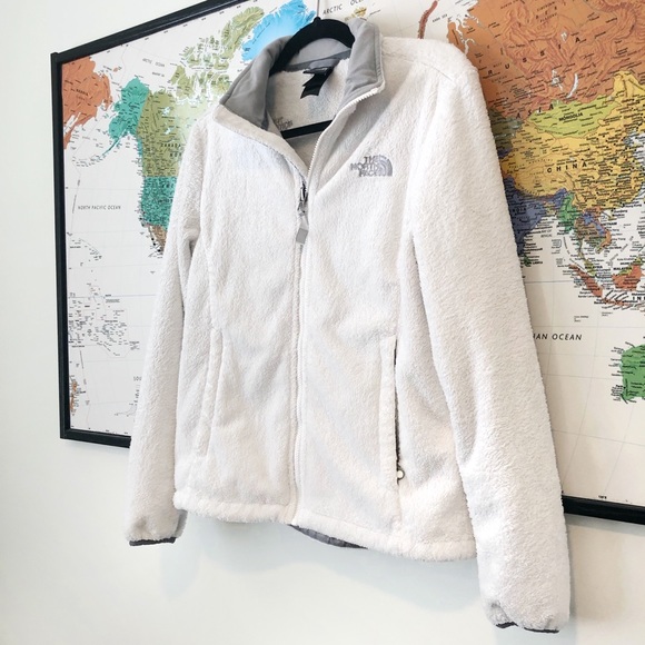 The North Face Fuzzy White Zip Up Sweater - Picture 2 of 4